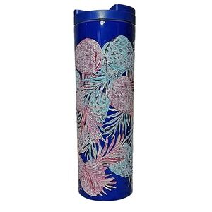 Lilly Pulitzer Gypset STAINLESS STEEL TUMBLER MUG Leakproof Lid 18 Oz‎ NWT